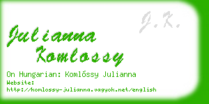 julianna komlossy business card